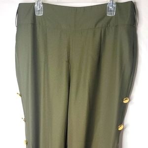 Venus brand women's button design polyester pants